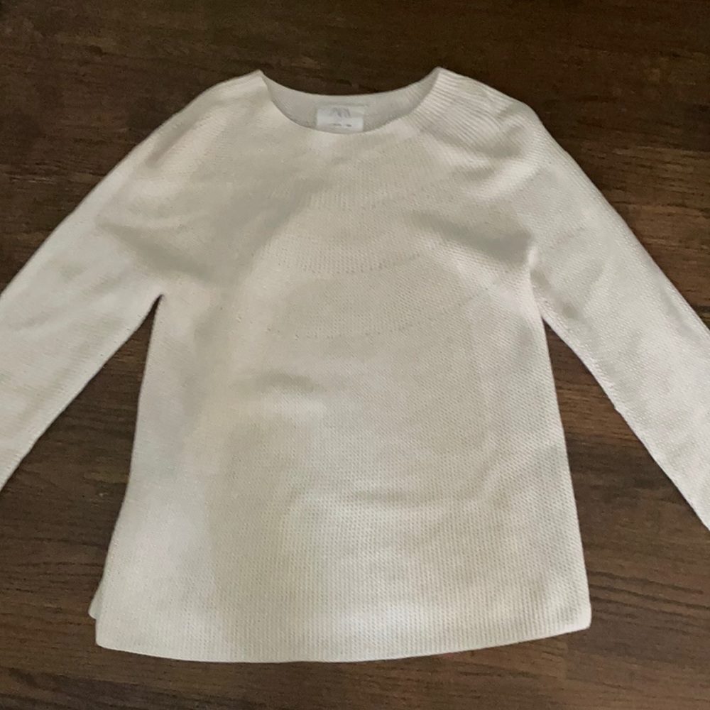 Zara cream girls sweater